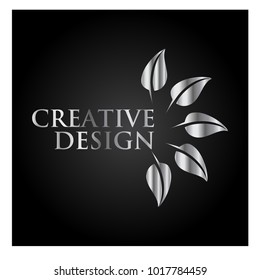 leaf vector logo design template
