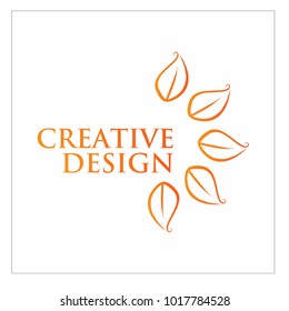 leaf vector logo design template