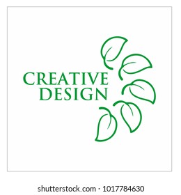 leaf vector logo design template
