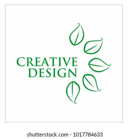 leaf vector logo design template