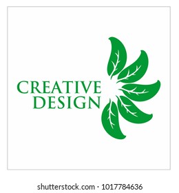 leaf vector logo design template