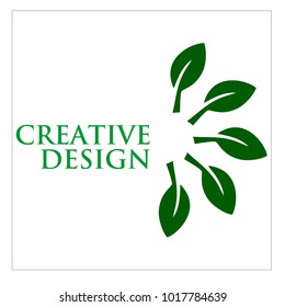 leaf vector logo design template