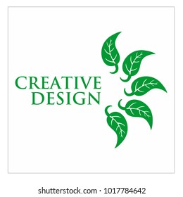 leaf vector logo design template