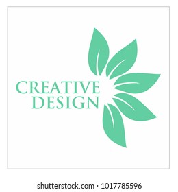 leaf vector logo design template