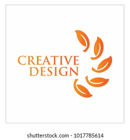 leaf vector logo design template