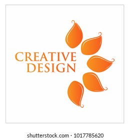 leaf vector logo design template