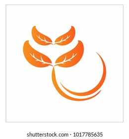 leaf vector logo design template