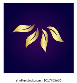 leaf vector logo design template