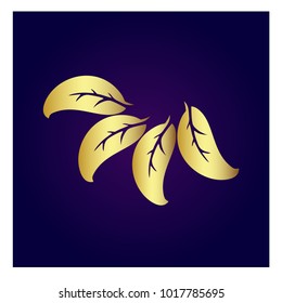 leaf vector logo design template