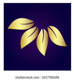 leaf vector logo design template
