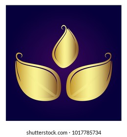 leaf vector logo design template
