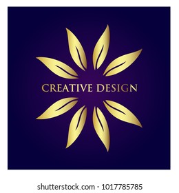 leaf vector logo design template