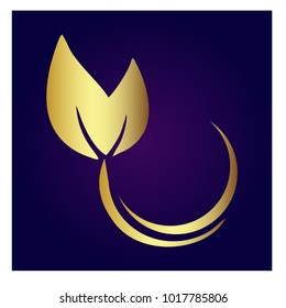 leaf vector logo design template