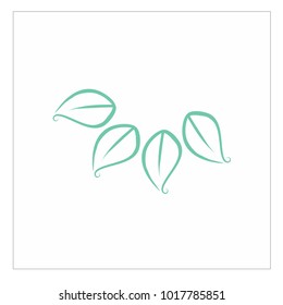leaf vector logo design template
