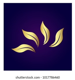 leaf vector logo design template