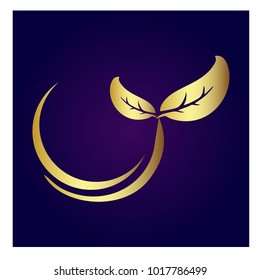 leaf vector logo design template