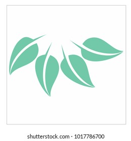 leaf vector logo design template