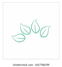 leaf vector logo design template