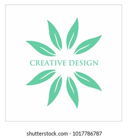 leaf vector logo design template