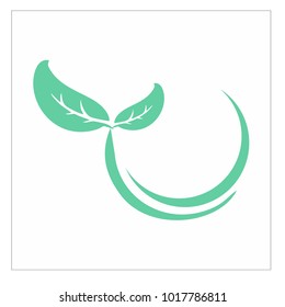 leaf vector logo design template