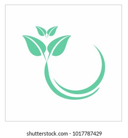 leaf vector logo design template