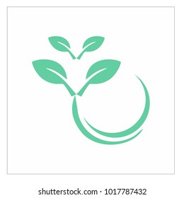 leaf vector logo design template