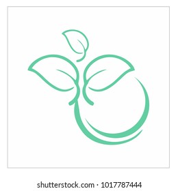 leaf vector logo design template