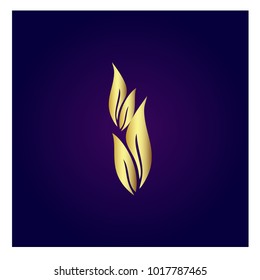 leaf vector logo design template