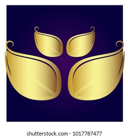 leaf vector logo design template