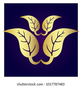 leaf vector logo design template
