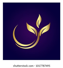 leaf vector logo design template