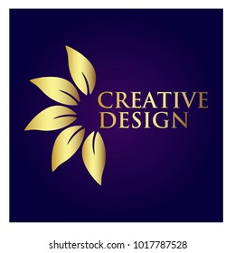 leaf vector logo design template