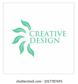 leaf vector logo design template