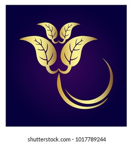 leaf vector logo design template