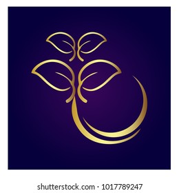 leaf vector logo design template