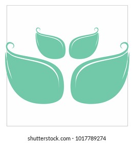 leaf vector logo design template
