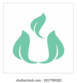 leaf vector logo design template