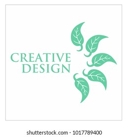 leaf vector logo design template