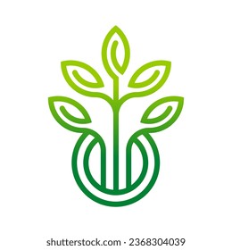 Leaf Vector Logo Design Template