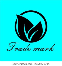 Leaf vector logo design that is suitable for a company engaged in plants, the logo is plain black and can be changed as much as possible