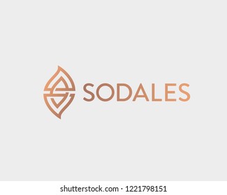 Leaf vector logo. Elegant eco logotype.
