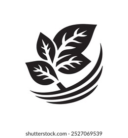 Leaf Vector Logo Icon on a White Background