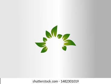 Leaf vector logo illustration. Nature vector logo.