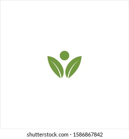 leaf vector logo with a modern and unique and soft shape