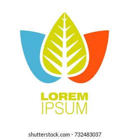 Leaf vector logo nature illustration