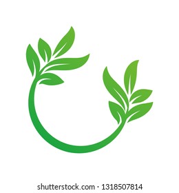leaf vector logo template 