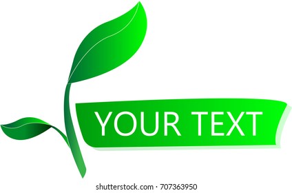 Leaf Vector. Logo template health care, beauty, natural, food. illustration isolated on white background. space for text. eco and bio concept