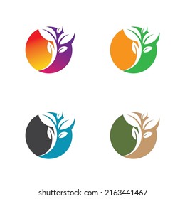 Leaf vector logo template icon set