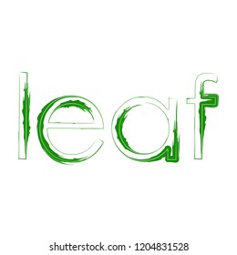 Leaf vector nature icon floral shape design concept