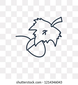 Leaf vector outline icon isolated on transparent background, high quality linear Leaf transparency concept can be used web and mobile